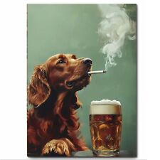 Irish Setter With Pint Artwork