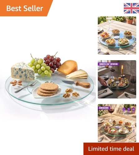 32cm tempered glass lazy susan - tempered,