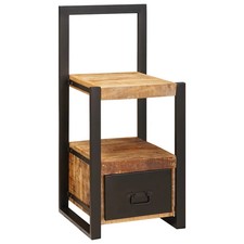 Valet Stand with Drawer Brown