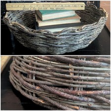 Vtg Rustic Handmade Woven