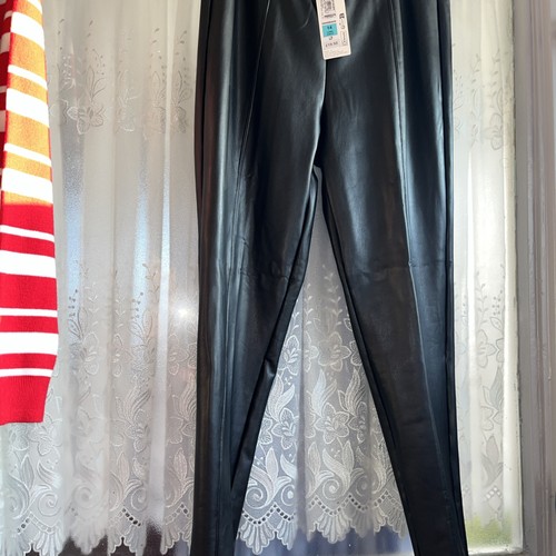 Ladies black faux leather - black,