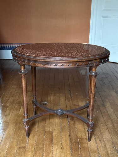 Antique louis xvi oval console - louis,