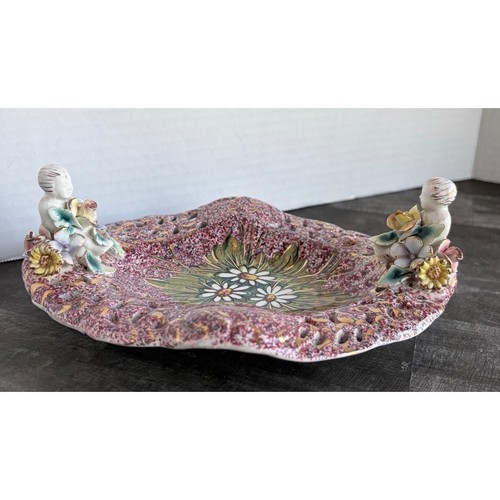 Vintage italian ceramic cherub - vintage,