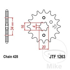 Pinion for Yamaha DT 175 16