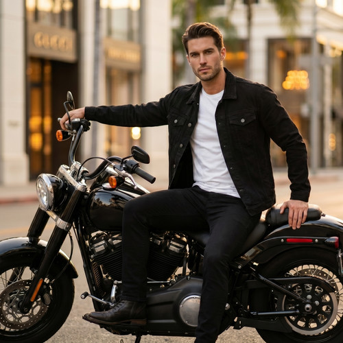 Mens denim jackets - denim,