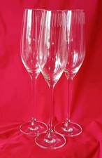 Set Of 3 Galway Crystal 'Living Lines' Tall Champagne Flutes 26.5cm Tall