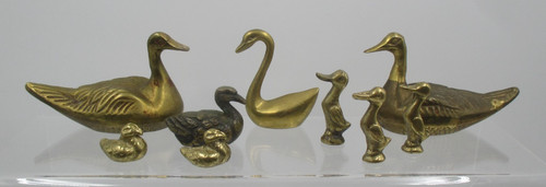 Brass birds swans - of,