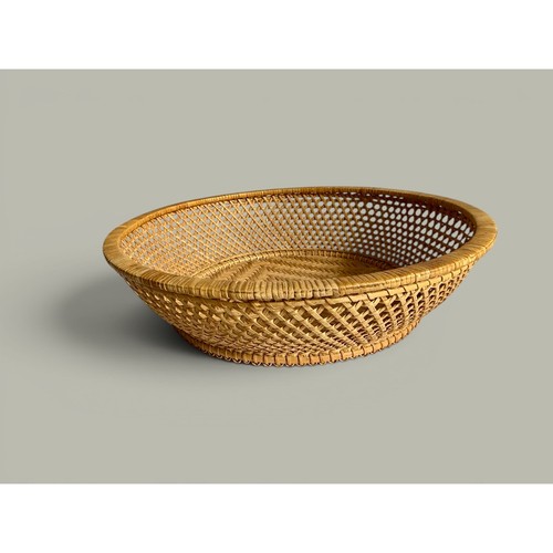 Vintage handmade rattan basket - rattan,