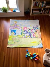 My Little Pony Vintage Art Throw Warm Blanket Soft Display 30x150cm 80s
