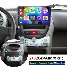 For Toyota Aygo Citroen C1 Peugeot 107 Android 15 Apple Carplay Car Radio GPS BT