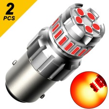 AUXITO 2X P21W 1156 BA15S CANBUS LED DRL REVERSE BRAKE INDICATOR RED LIGHT BULBS