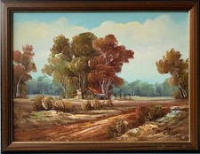 Oil painting wide autumn