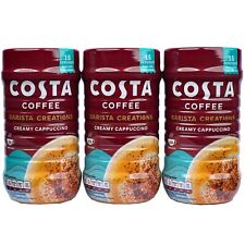 Costa Coffee Cappuccino - Instant Creamy Cappuccino Coffee, 3 X 255g