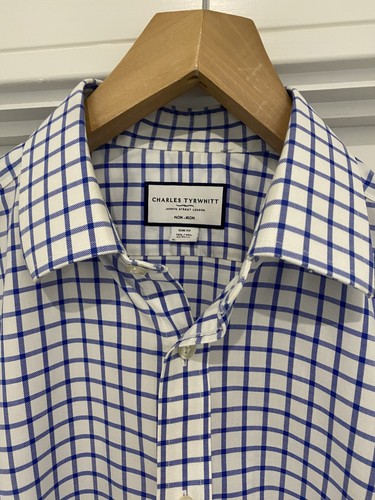 Great blue white check - &,
