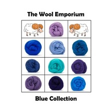 Blue Merino Wool Roving for