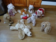 8 x Large/Medium Plush DOGS