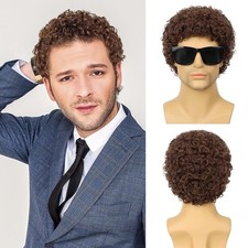 Men Synthetic Wig Short Afro
