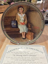 Five Bradford Exchange Norman Rockwell Plates with Certificates and Boxes VGC