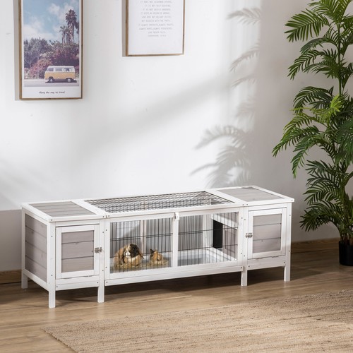 Pawhut rabbit hutch - pawhut,