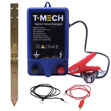 Electric 12V Fence Energiser Water Resistant 1.0J 10KM Battery Powered Fence