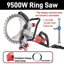 9500W 30MM Depth Electric Ring Saw Concrete Wall Cutting Machine1.5/2mGuide Rail