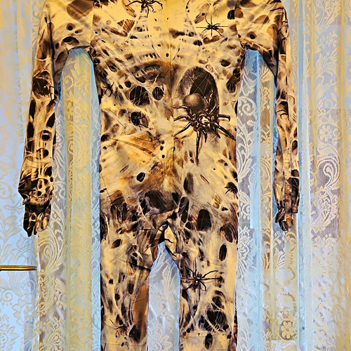 Spider web print one piece - print, one-piece