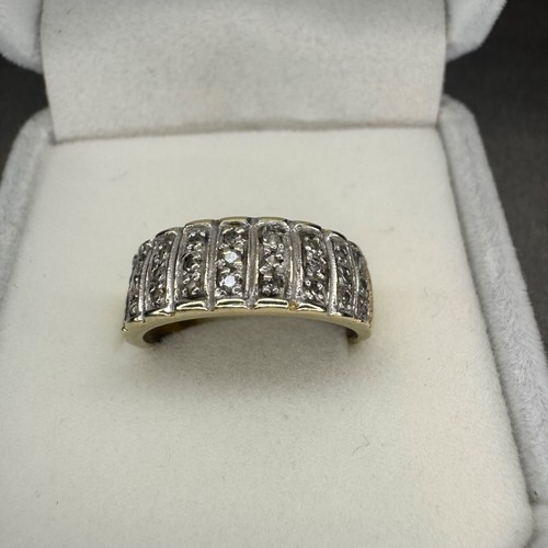 9ct gold pave set diamond - 9ct,