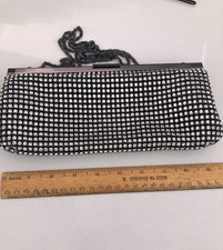 Jaeger Swarovski Crystal Rhinestone Pewter Evening Clutch /Shoulder Bag Sparkle