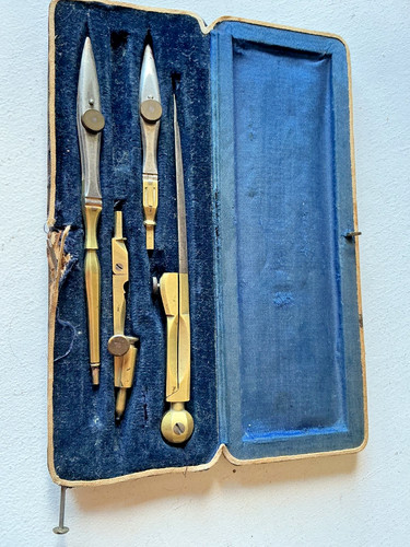 C1890 brass drafting pen - brass,