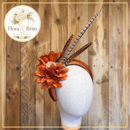 Burnt orange floral - burnt,