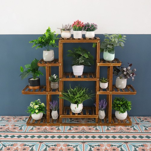 Multi tier wooden plant - multi-tier,