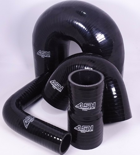 Black silicone hoses 135 180 - black,