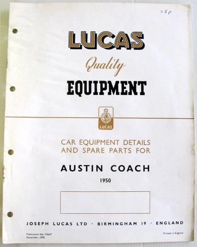 Lucas austin coach - austin, 1950