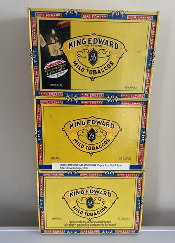 King edwards cigar boxes - king,