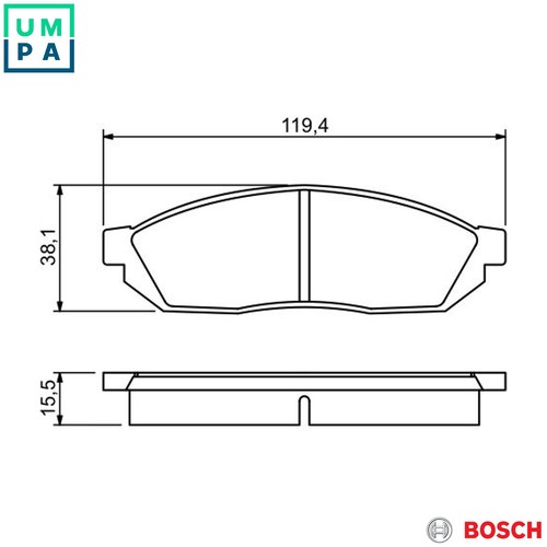 Brake pad set disc - brake, 986