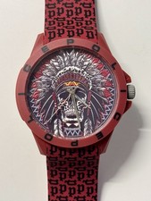 Police Red Skull Chief Watch