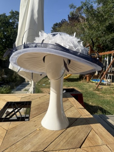 Vintage large hat - hat, wedding
