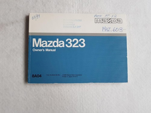 Mazda 323 car owners manual - car,