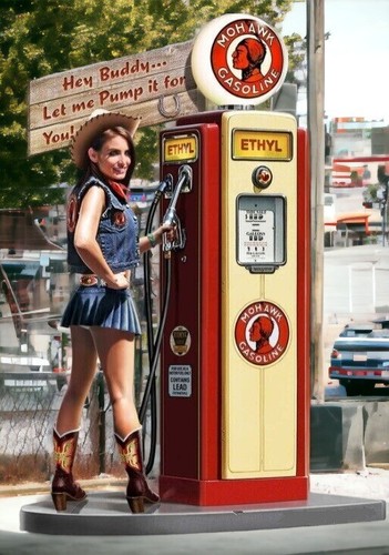 Vintage pin cow girl - cow,