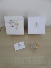 Boxed Rare Swarovski Crystal Secrets Globe Clock in Gold with Certificate