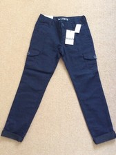 BNWT Gap Kids Mid Rise Super Skinny Navy Trousers Age 8-9