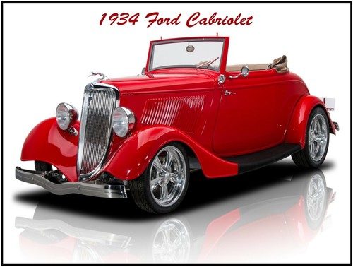 1934 ford cabriolet hot rod - cabriolet,