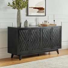 Black Chevron Sideboard