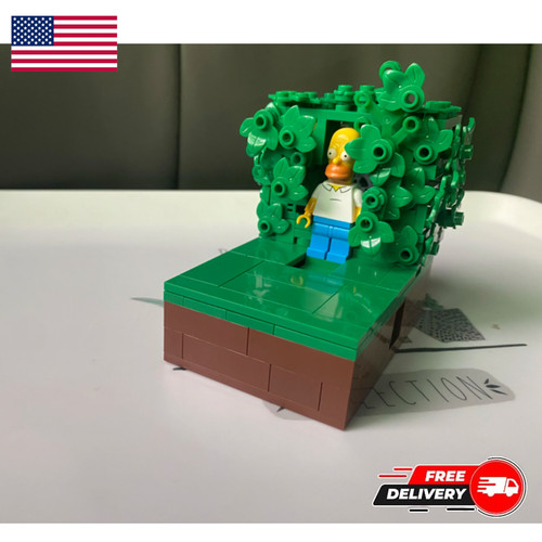 Homer disappearing into bush - disappearing,