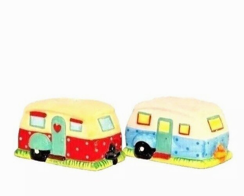 Retro camper trailer salt and - camper,