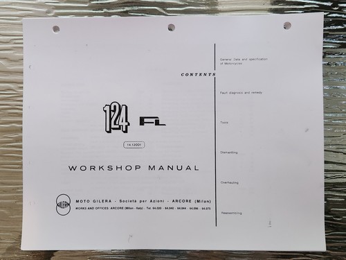 Gilera 124 service manual - manual, high