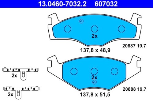 Disc brake pad set - disc, fits