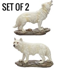 Protector Of The North Spirit Of The Night Wolf Figurine White Wolves Ornament