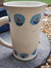 PW PORCELAIN JUG,  blue and