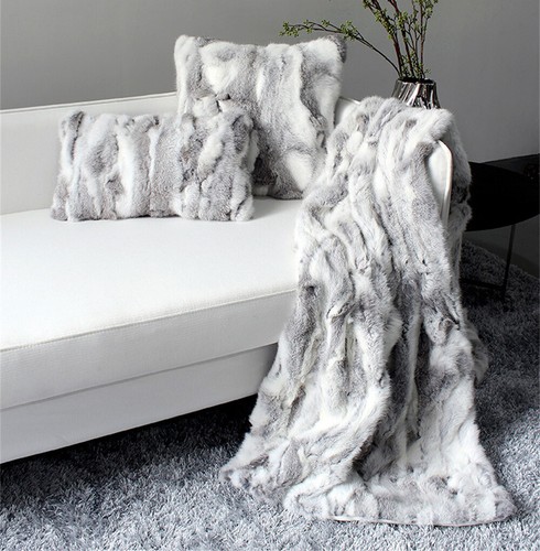 Real rabbit fur - rabbit, throw